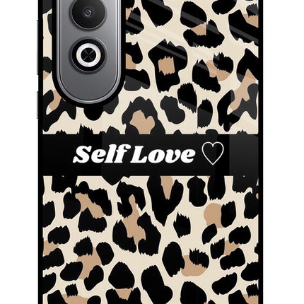Leopard Print Self Love Oneplus Nord CE4 Glass Case