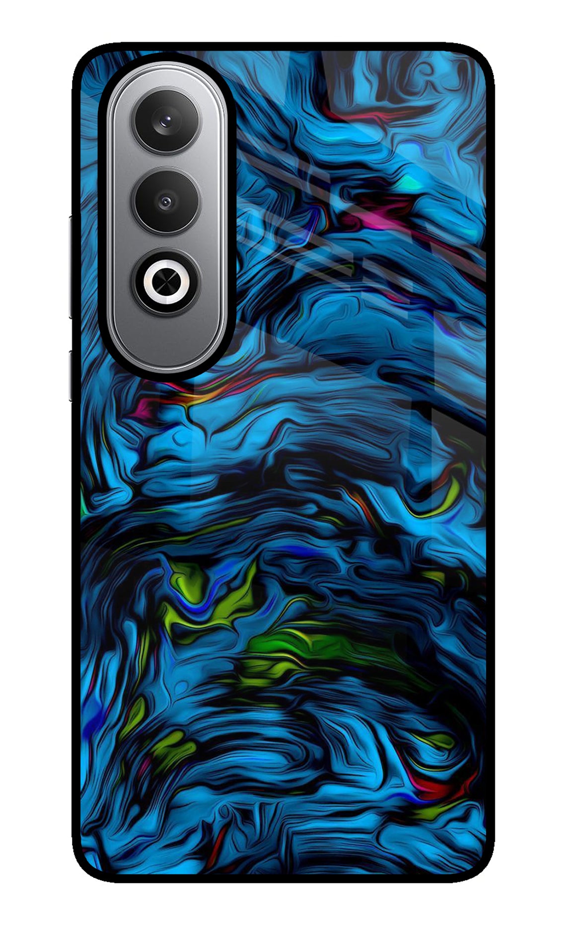 Dark Blue Abstract Oneplus Nord CE4 Glass Case