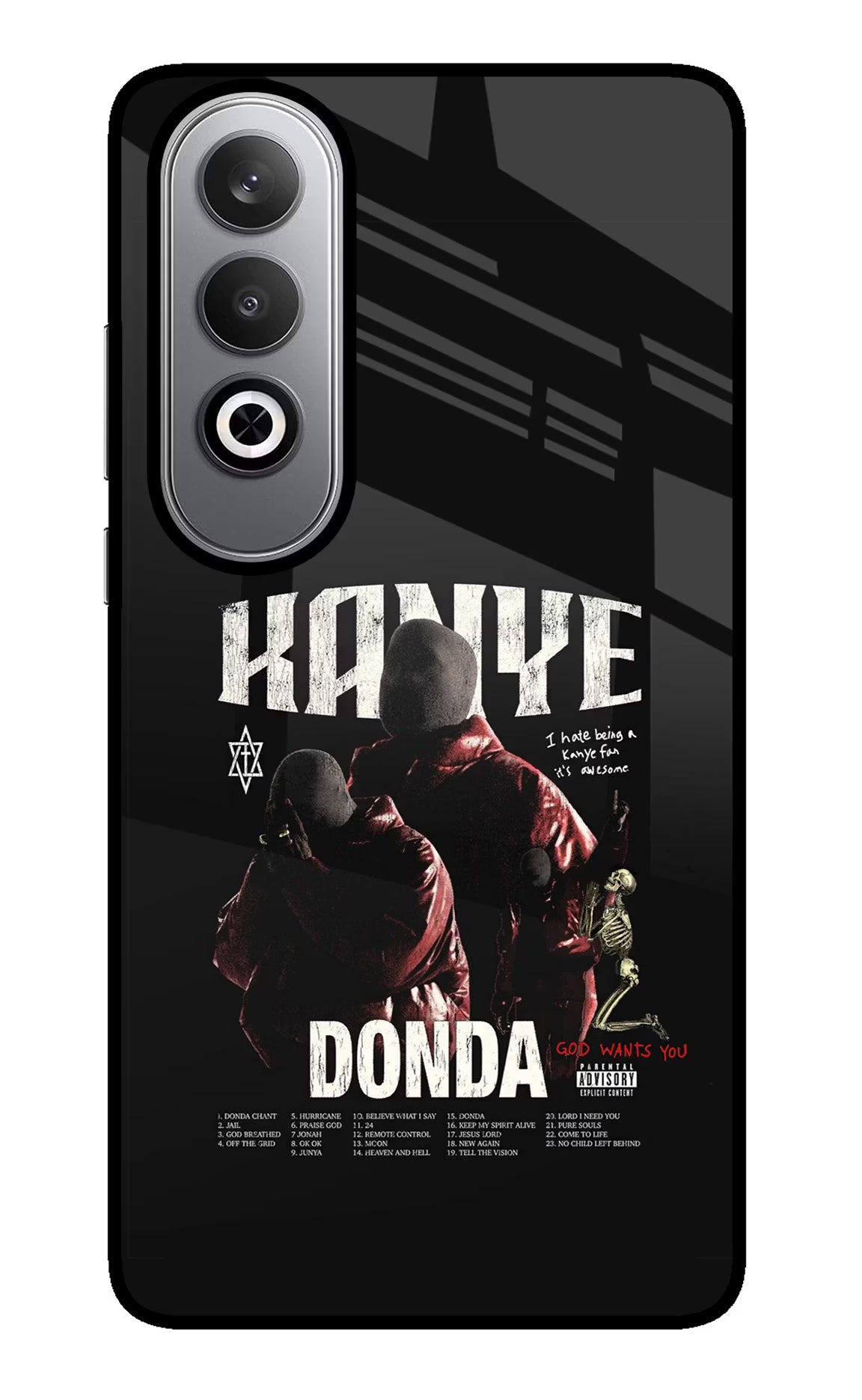 Donda Kanye West Oneplus Nord CE4 Glass Case Back Cover by Casekaro