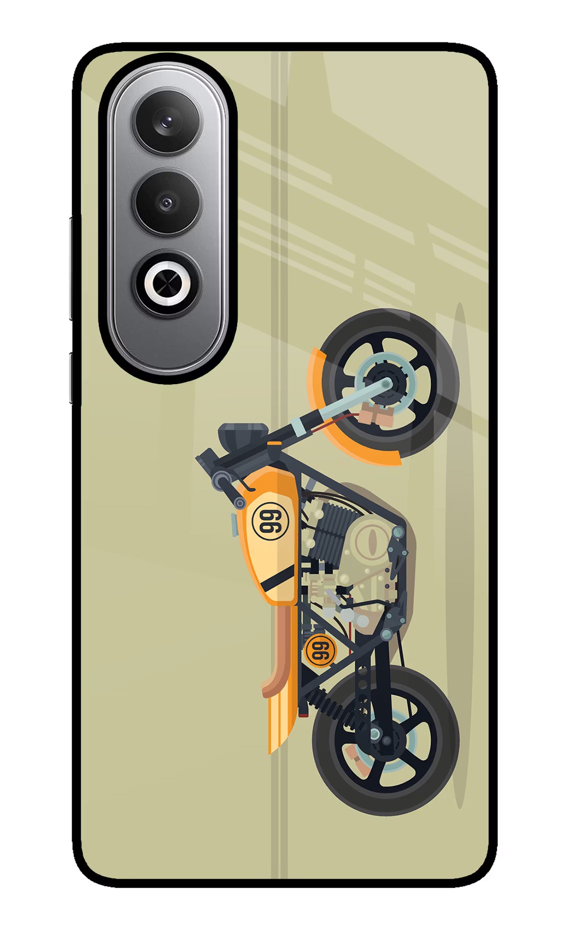 Vertical Speedster Oneplus Nord CE4 Glass Case Back Cover by Casekaro