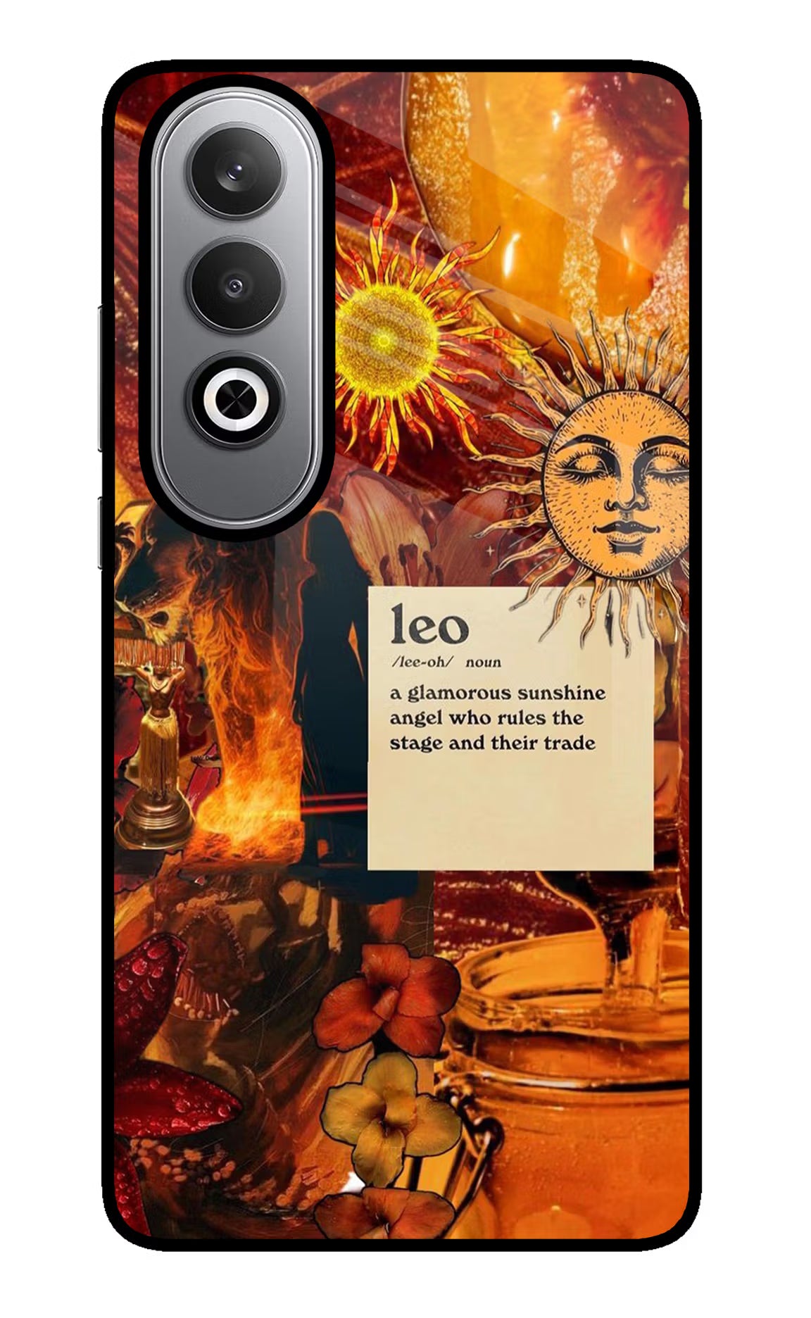 Leo Zodiac Oneplus Nord CE4 Glass Case Back Cover by Casekaro