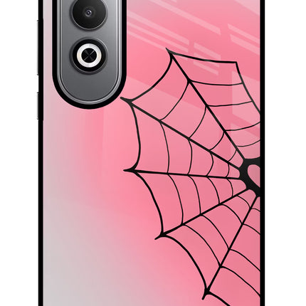 Pink Web Oneplus Nord CE4 Glass Case Back Cover by Casekaro