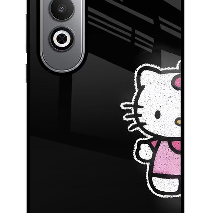 Kitty Charm Oneplus Nord CE4 Glass Case Back Cover by Casekaro