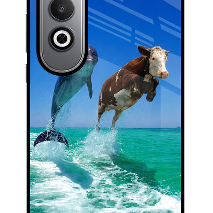 Dolphin vs Cow Oneplus Nord CE4 Glass Case