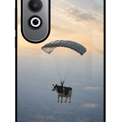 Skydiving Cow Oneplus Nord CE4 Glass Case