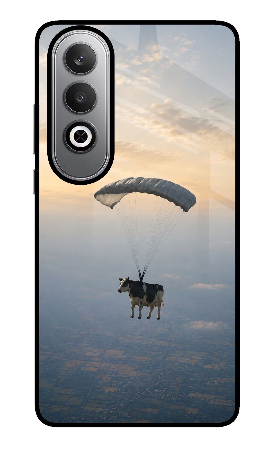 Skydiving Cow Oneplus Nord CE4 Glass Case