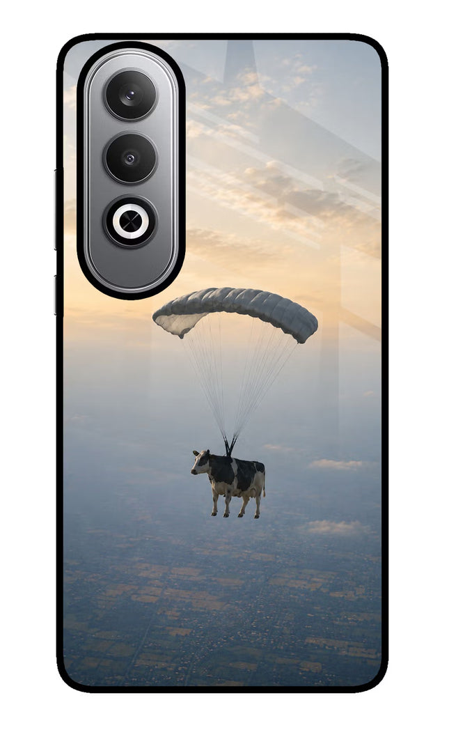 Skydiving Cow Oneplus Nord CE4 Glass Case