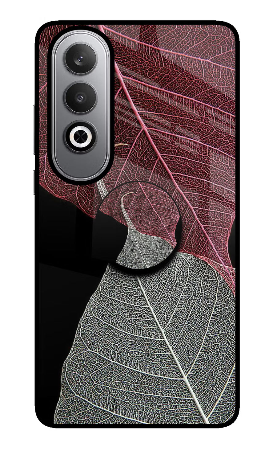 Leaf Pattern Oneplus Nord CE4 Pop Case, Glass case