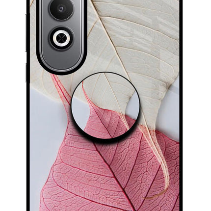 White Pink Leaf Oneplus Nord CE4 Pop Case by Casekaro