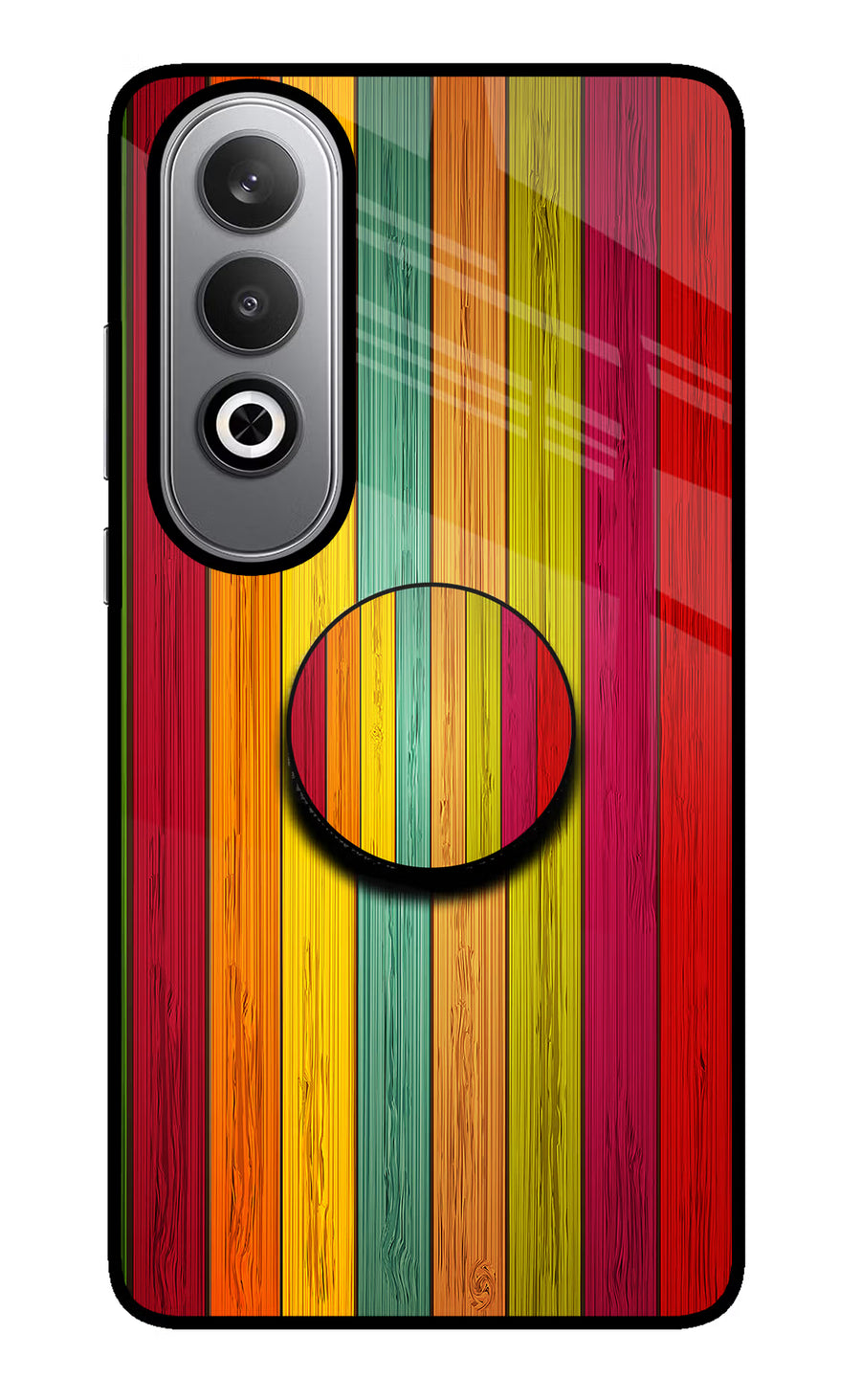 Multicolor Wooden Oneplus Nord CE4 Pop Case, Glass case