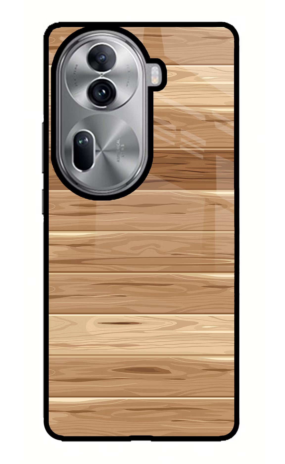 Wooden Vector Oppo Reno11 Pro 5G Glass Case Back Cover by Casekaro