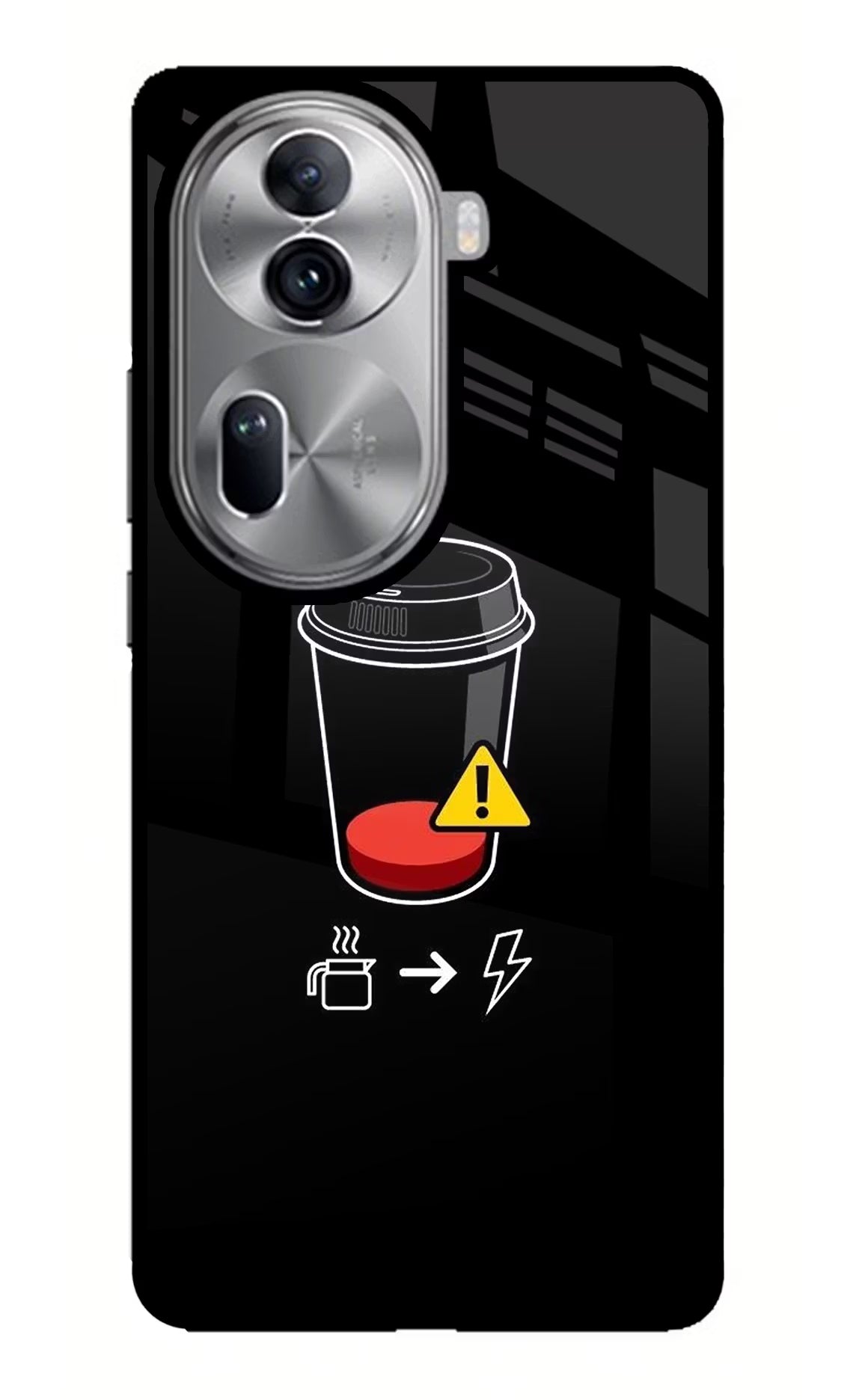 Coffee Oppo Reno11 Pro 5G Glass Case Back Cover by Casekaro