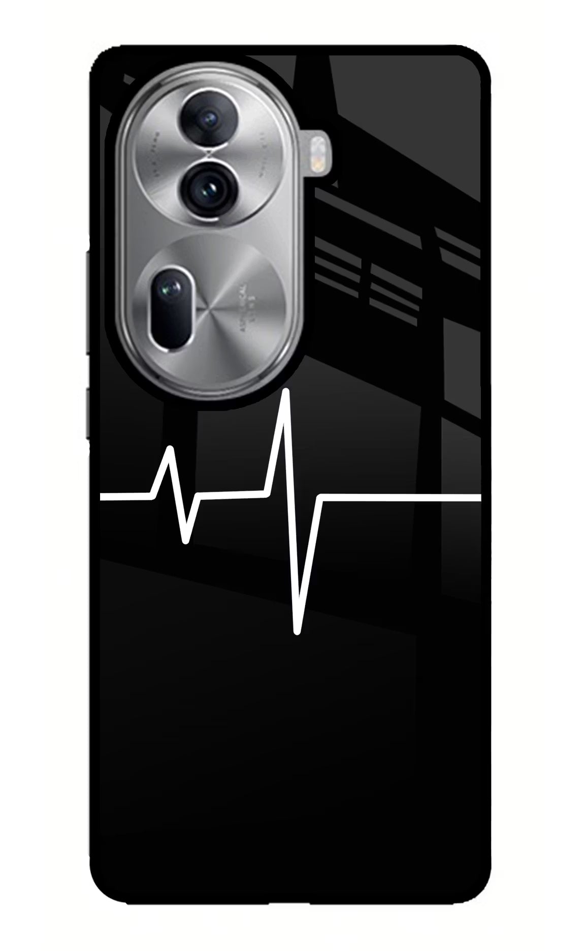 Heart Beats Oppo Reno11 Pro 5G Glass Case Back Cover by Casekaro