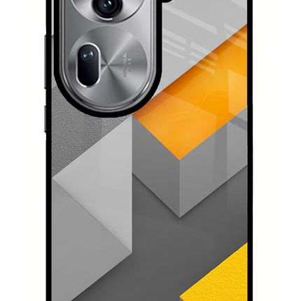 Abstract Oppo Reno11 Pro 5G Glass Case Back Cover by Casekaro