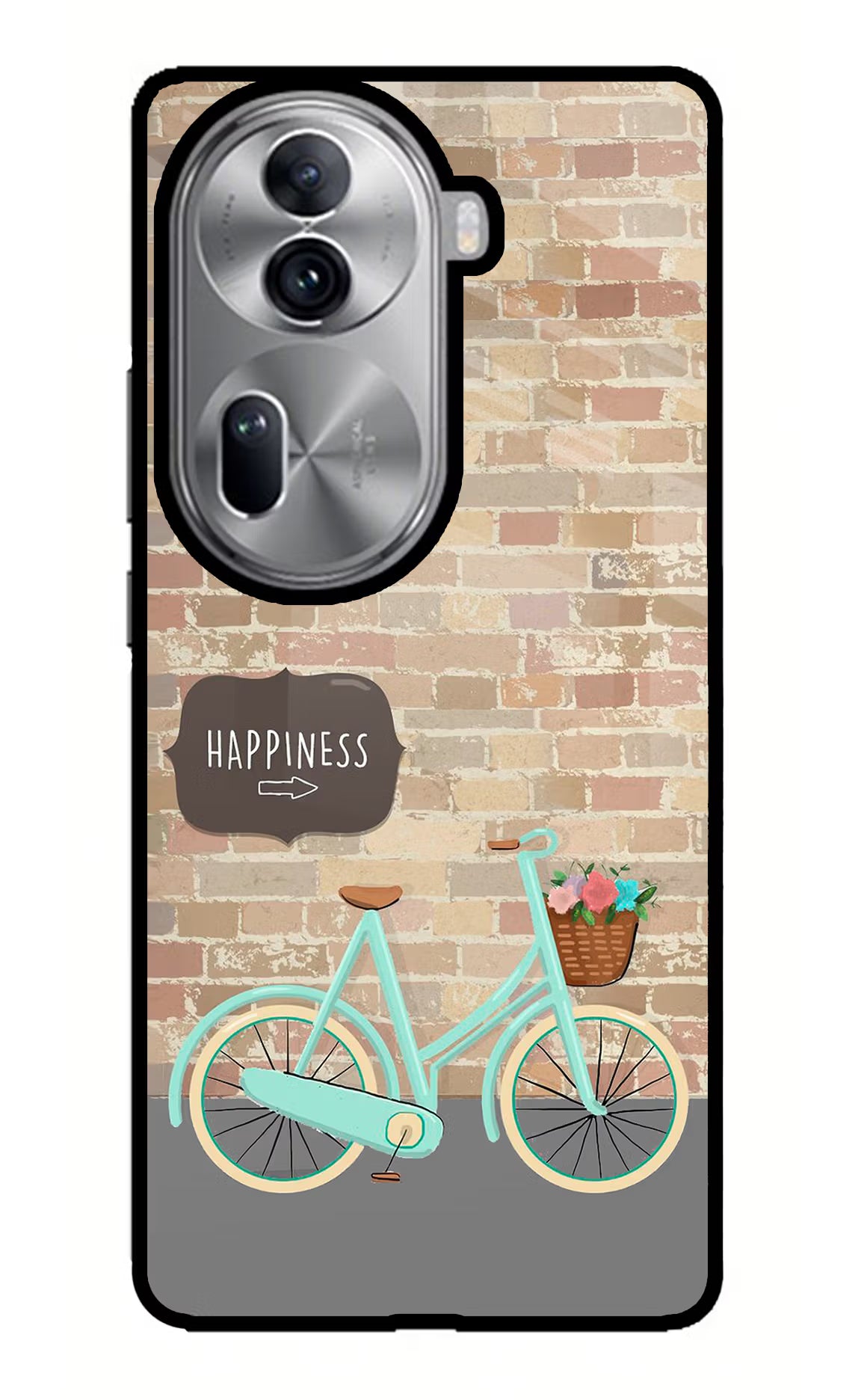 Happiness Artwork Oppo Reno11 Pro 5G Glass Case Back Cover by Casekaro