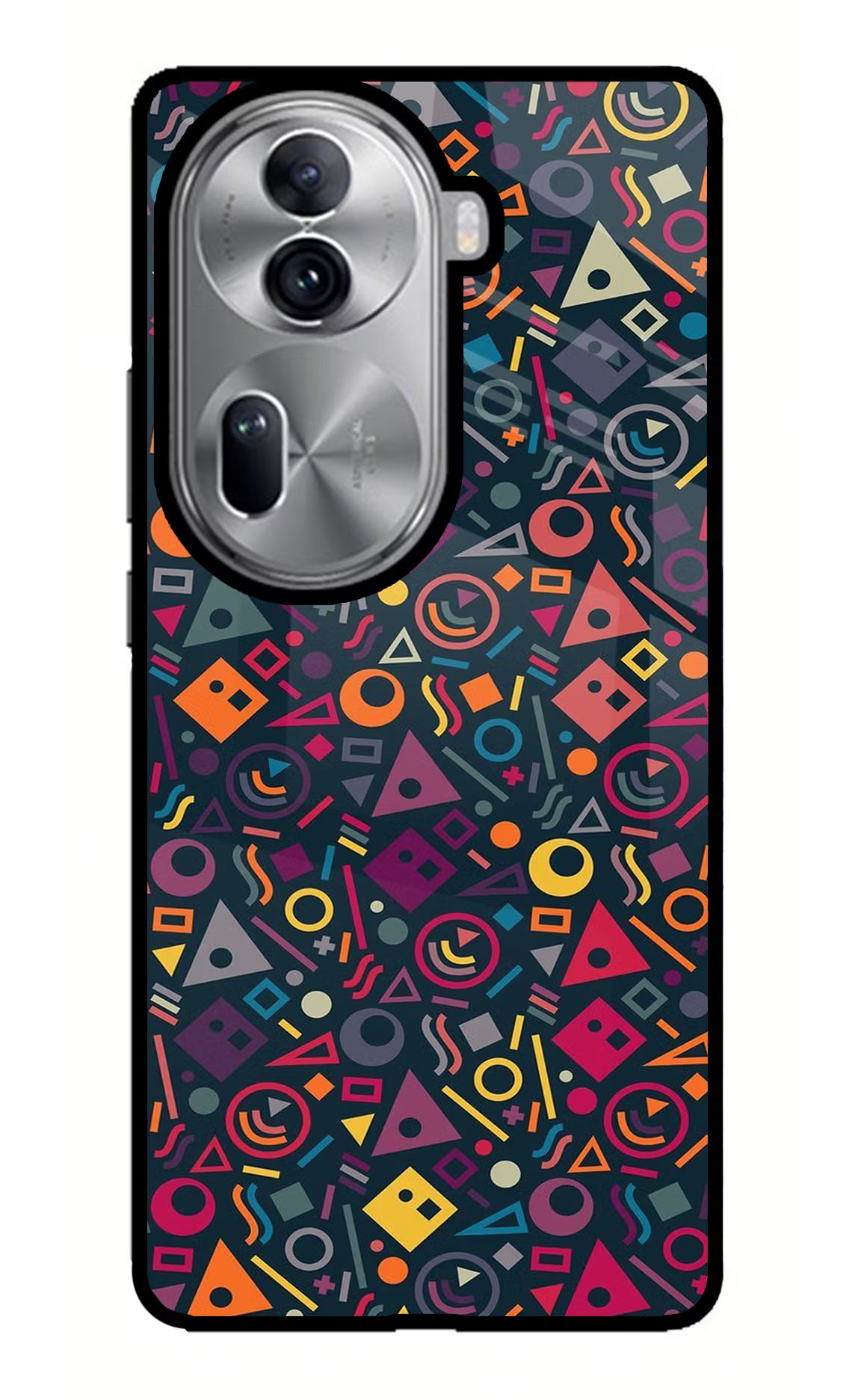 Geometric Abstract Oppo Reno11 Pro 5G Glass Case Back Cover by Casekaro