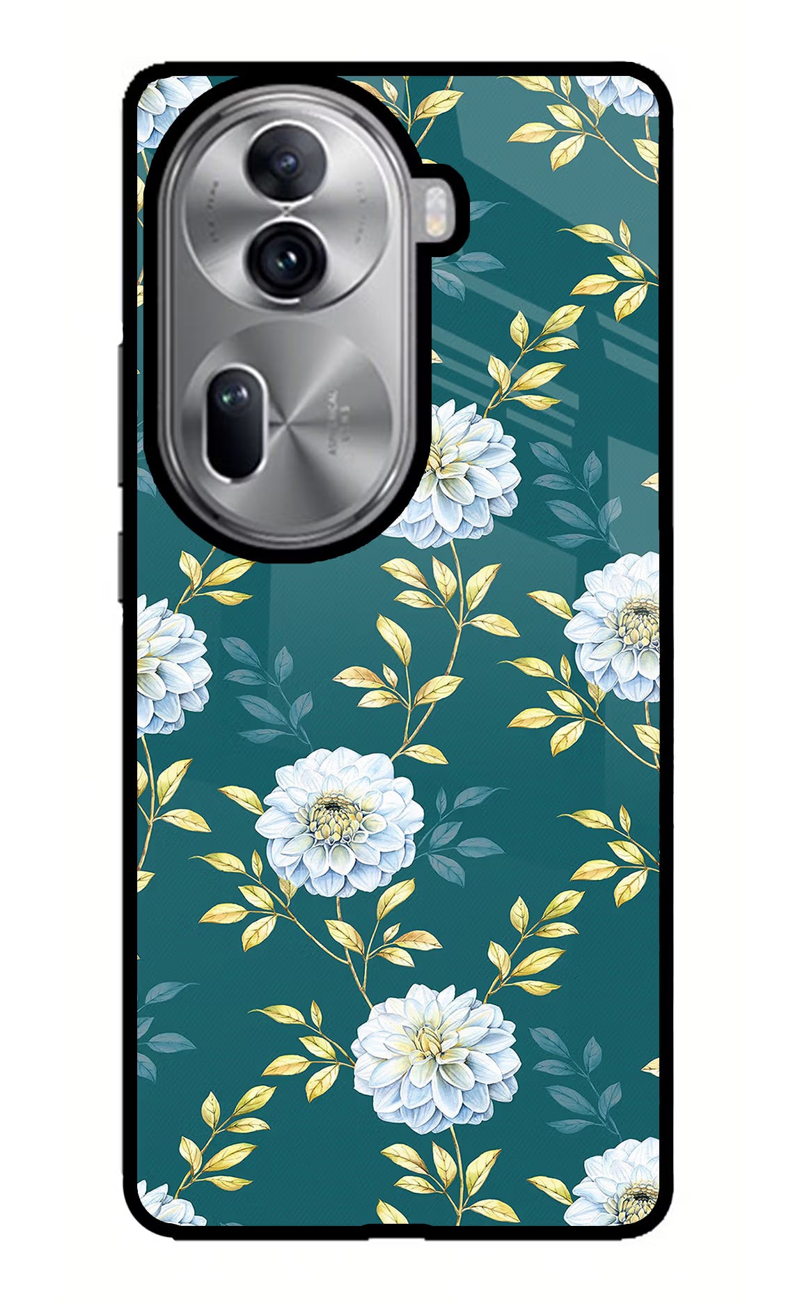 Flowers Oppo Reno11 Pro 5G Glass Case Back Cover by Casekaro