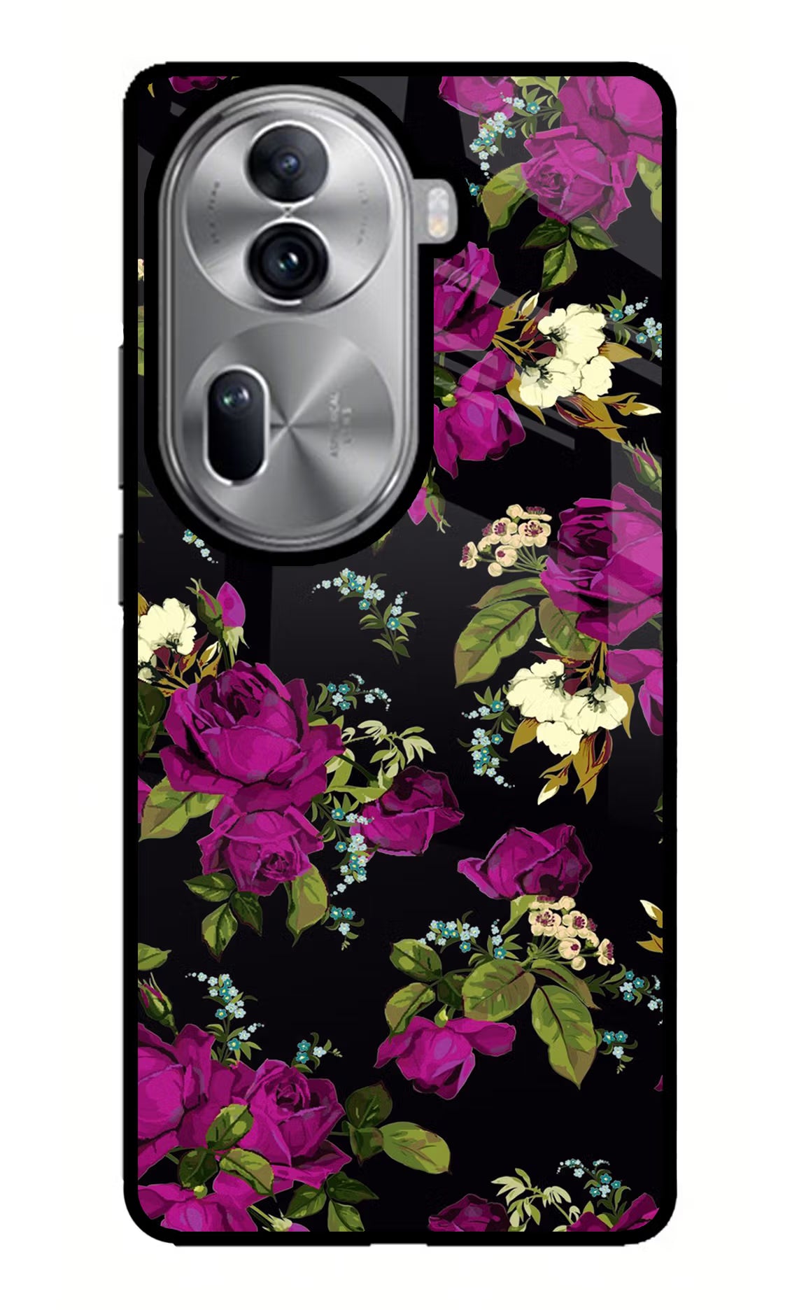 Flowers Oppo Reno11 Pro 5G Glass Case Back Cover by Casekaro