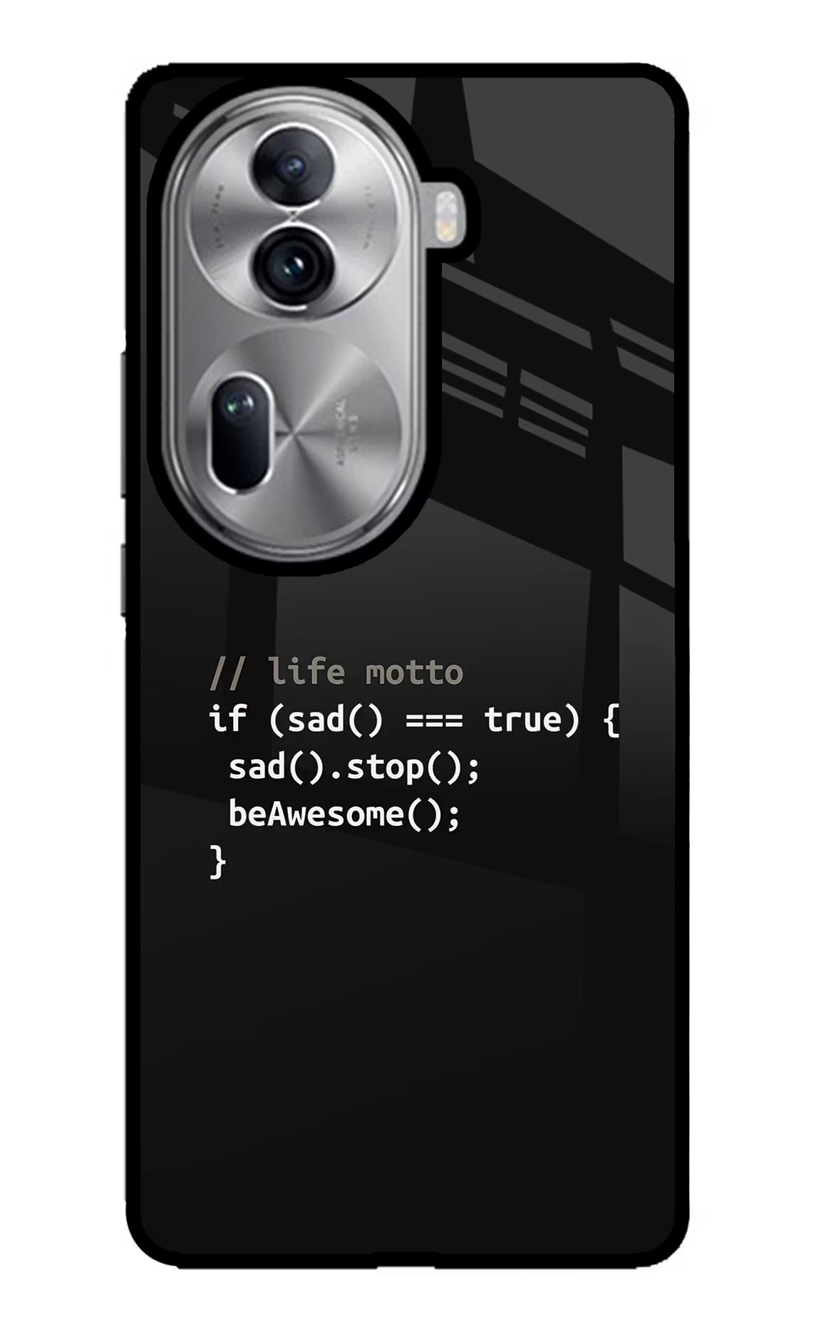 Life Motto Code Oppo Reno11 Pro 5G Glass Case Back Cover by Casekaro
