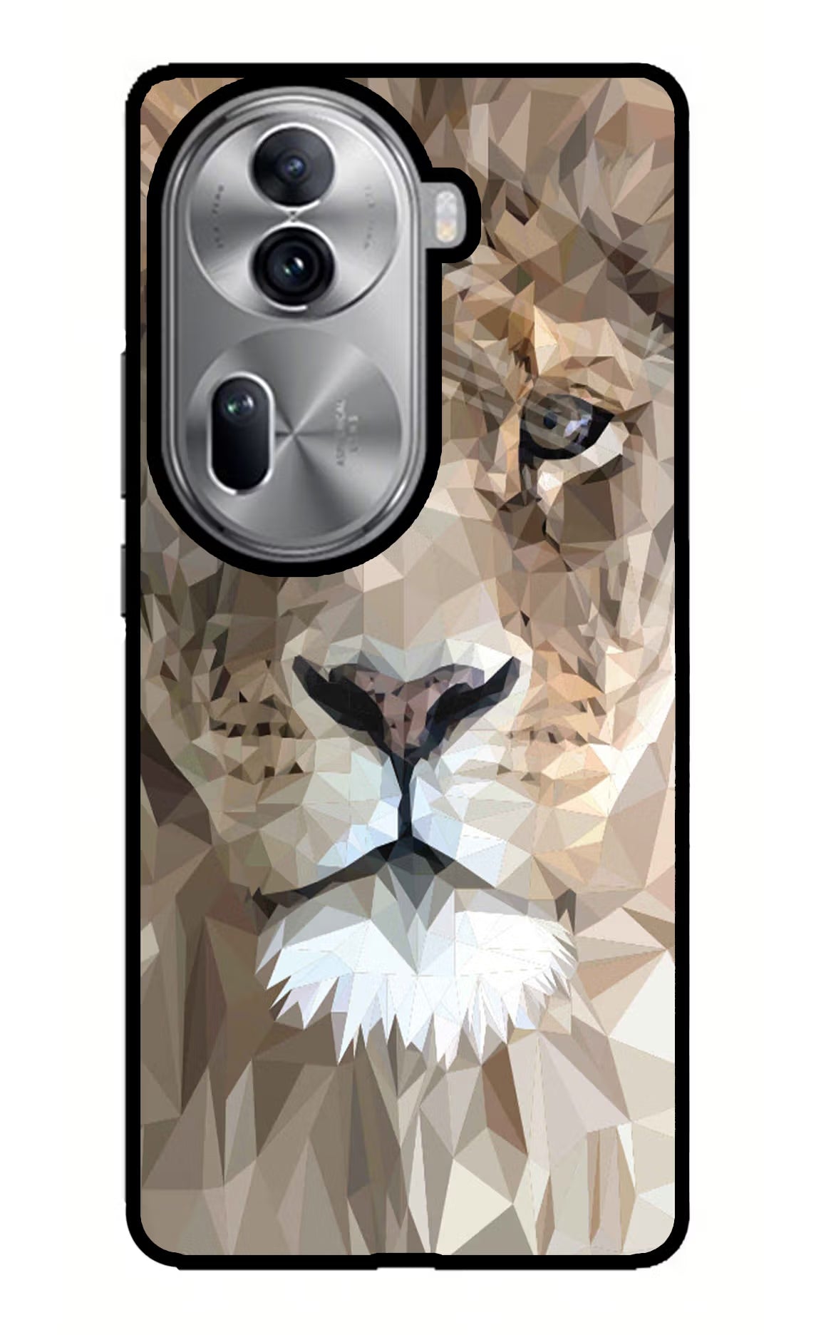 Lion Art Oppo Reno11 Pro 5G Glass Case Back Cover by Casekaro