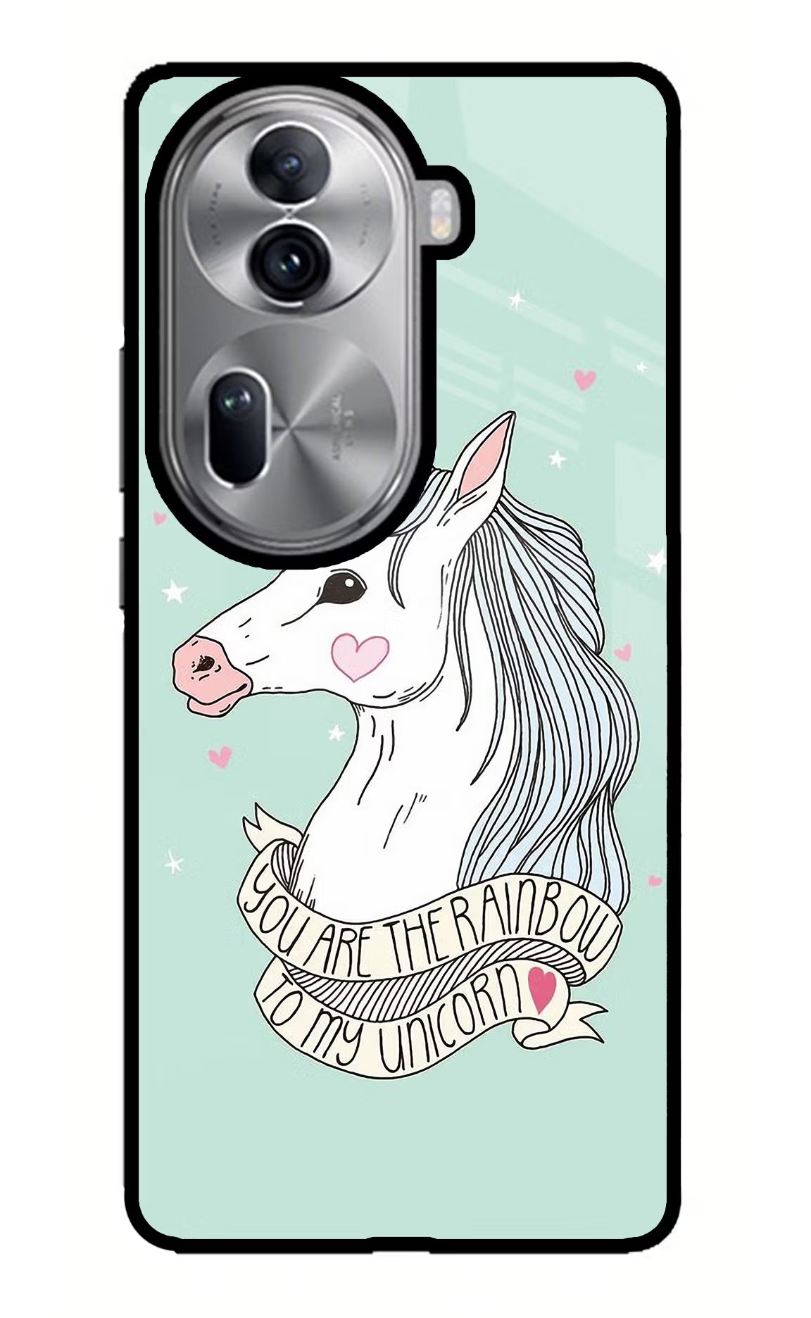 Unicorn Wallpaper Oppo Reno11 Pro 5G Glass Case Back Cover by Casekaro