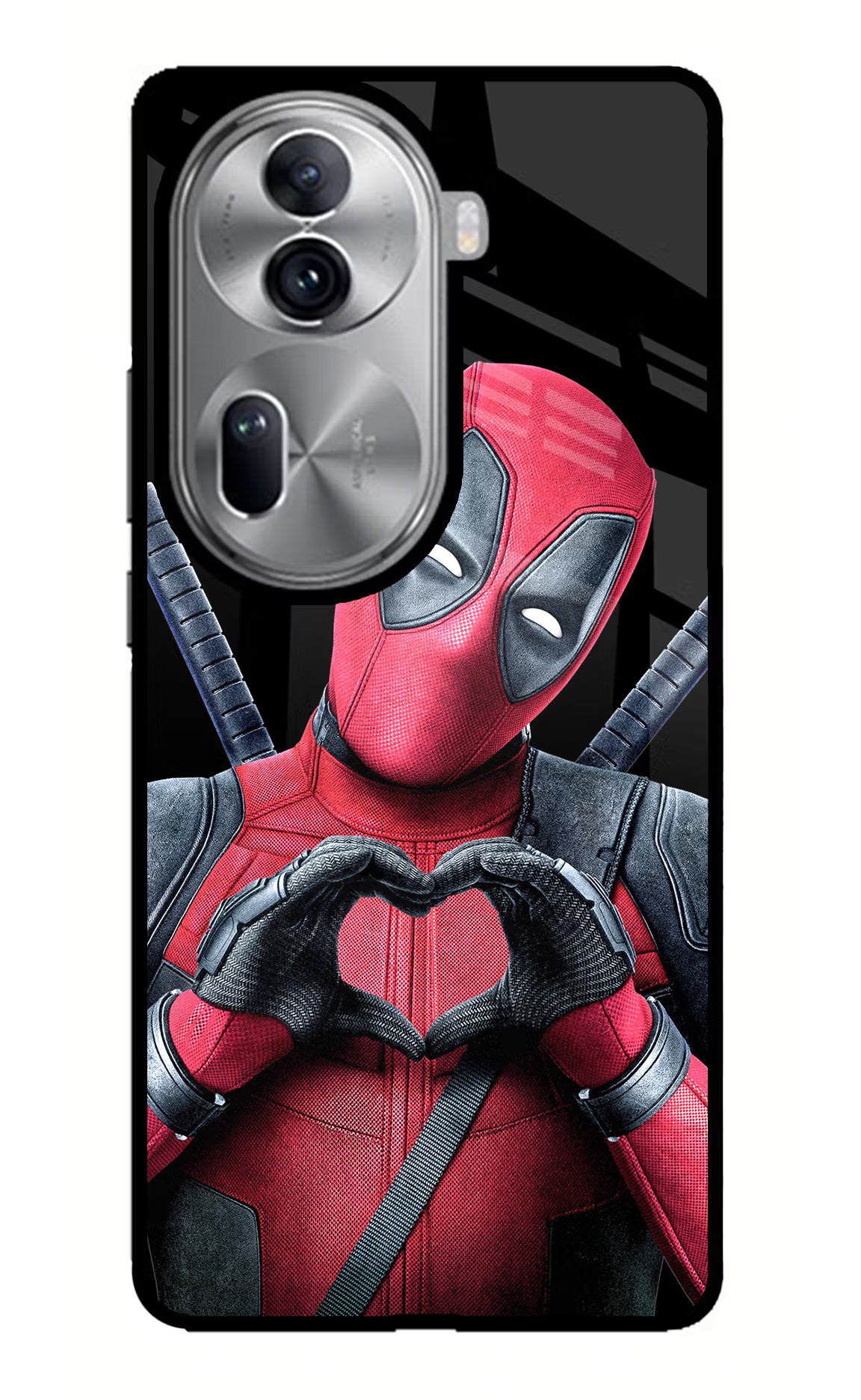 Deadpool Oppo Reno11 Pro 5G Glass Case Back Cover by Casekaro