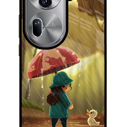 Rainy Day Oppo Reno11 Pro 5G Glass Case Back Cover by Casekaro