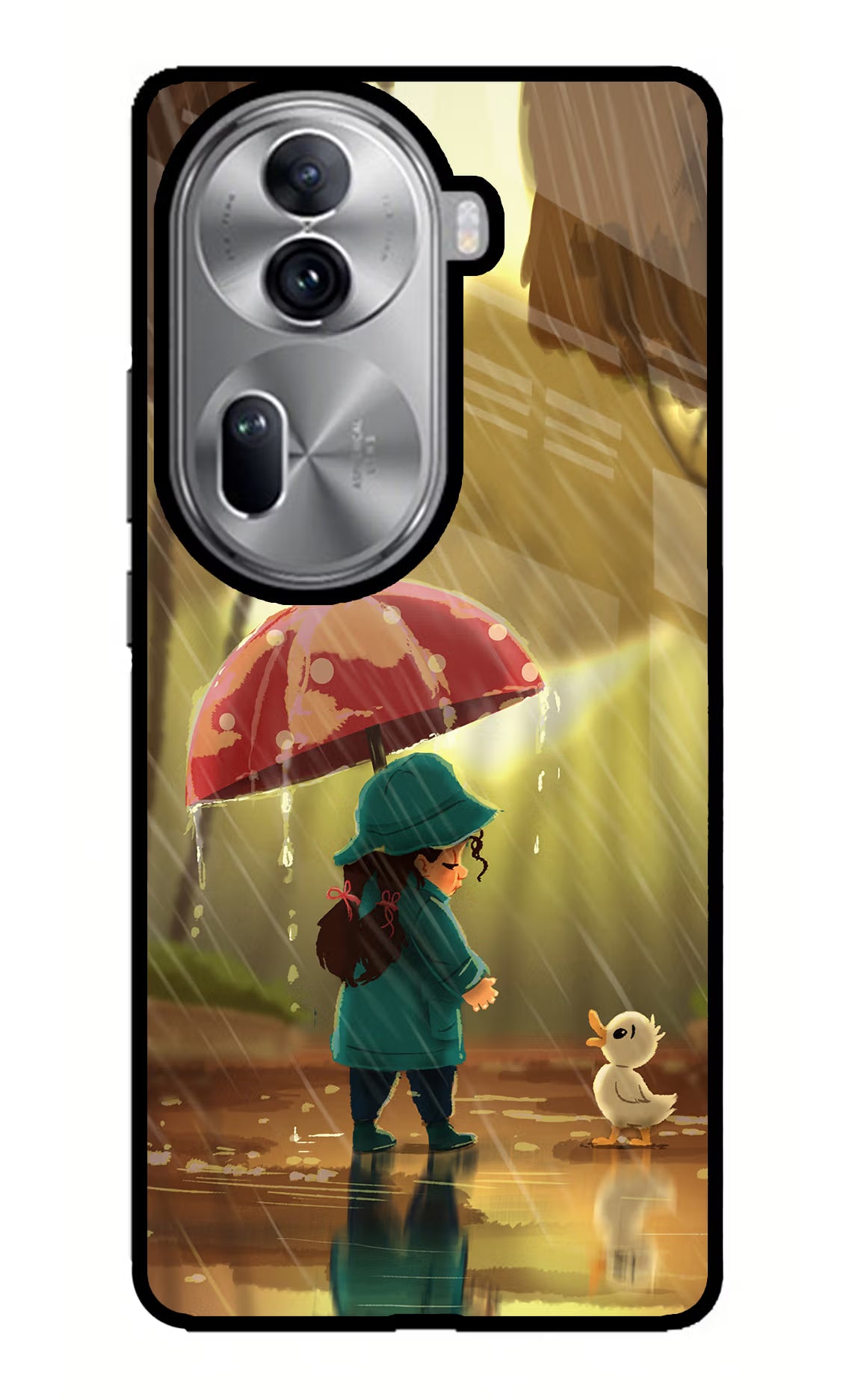 Rainy Day Oppo Reno11 Pro 5G Glass Case Back Cover by Casekaro