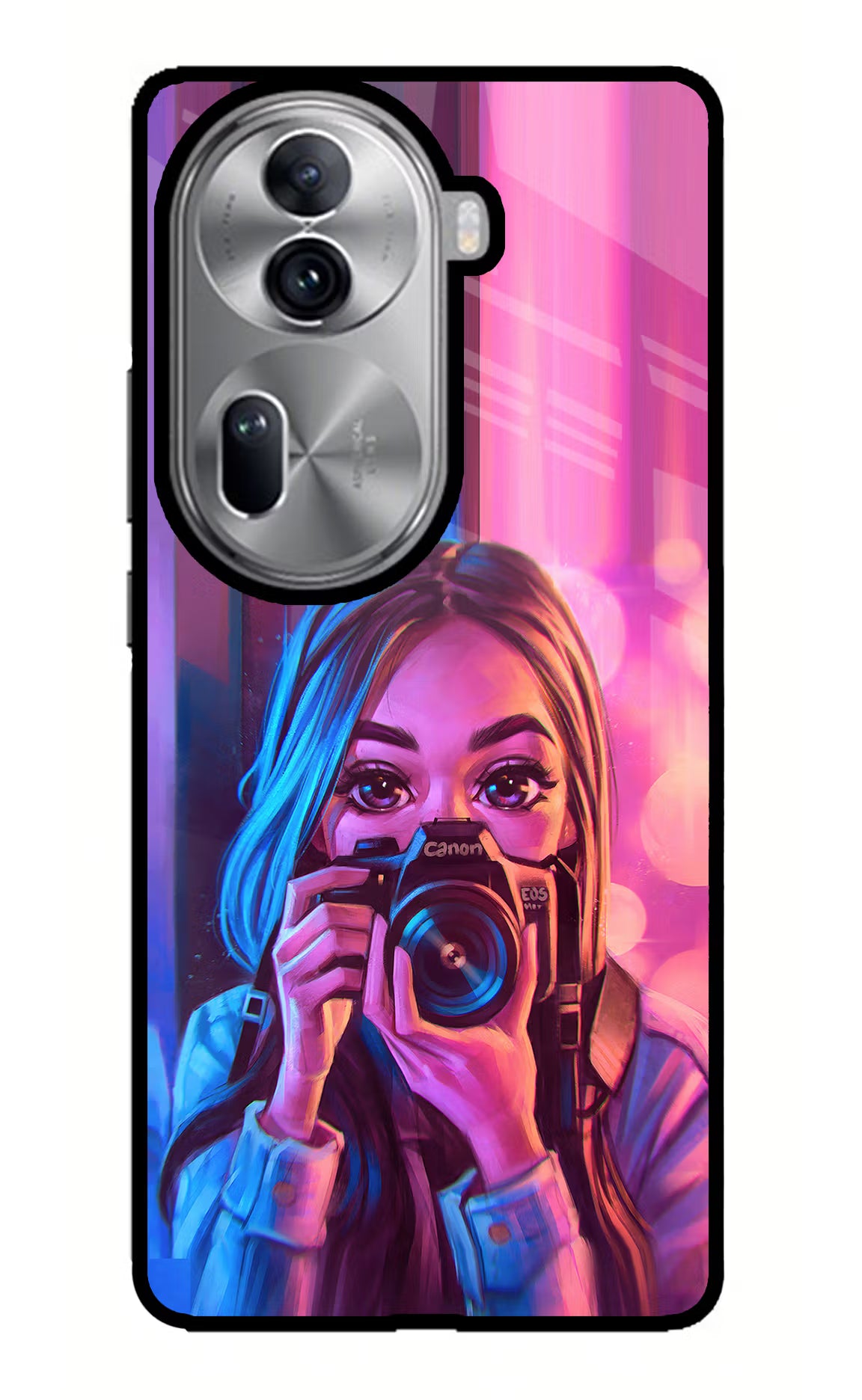 Girl Photographer Oppo Reno11 Pro 5G Glass Case