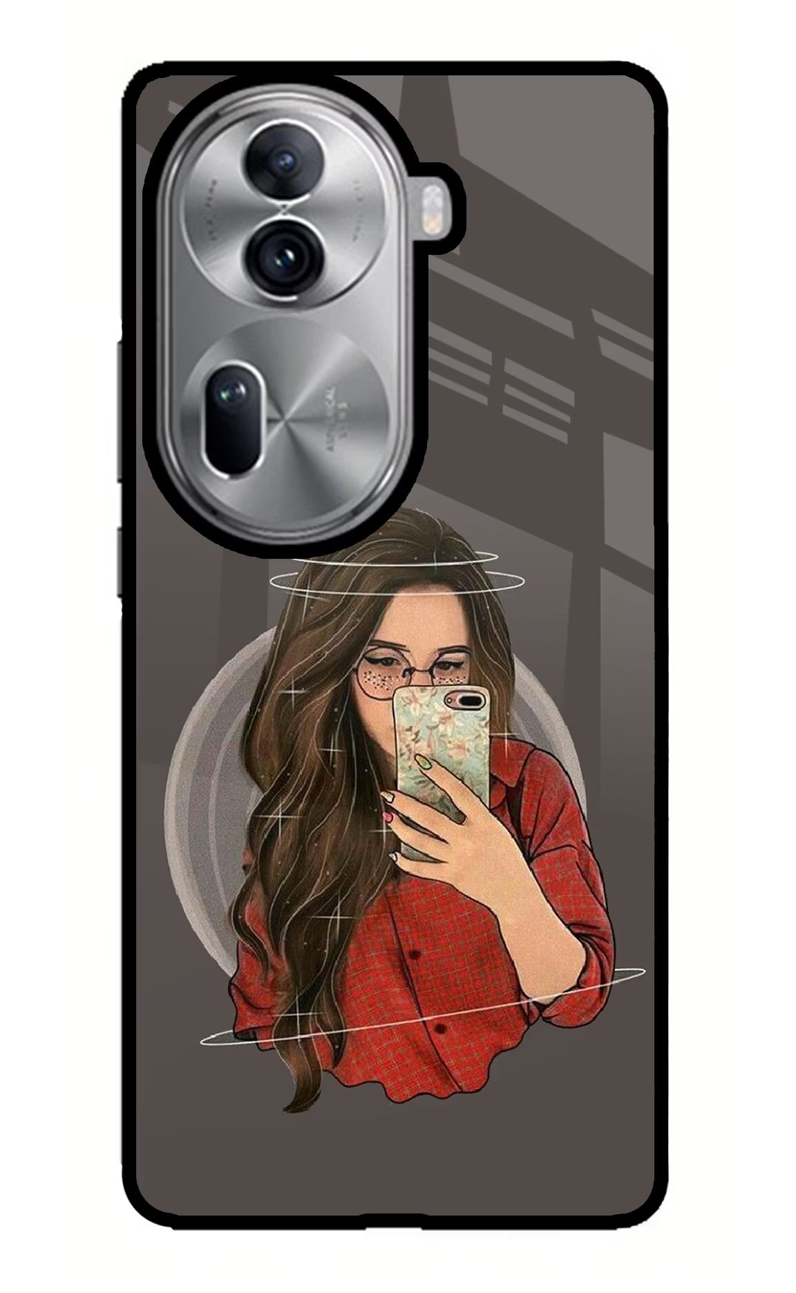 Selfie Queen Oppo Reno11 Pro 5G Glass Case Back Cover by Casekaro