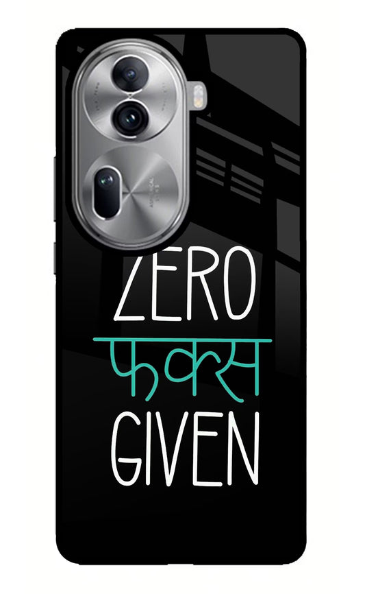 Zero Fucks Given Oppo Reno11 Pro 5G Glass Case