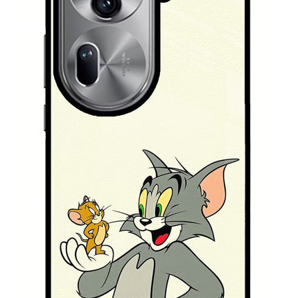 Tom & Jerry Oppo Reno11 Pro 5G Glass Case Back Cover by Casekaro