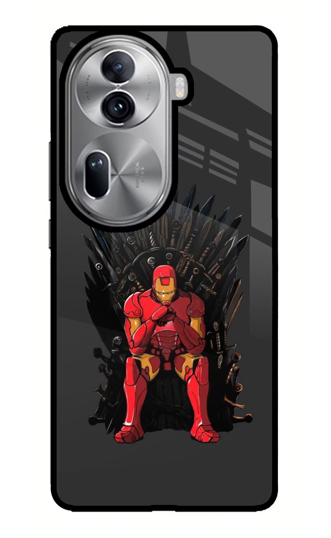 Ironman Throne Oppo Reno11 Pro 5G Glass Case Back Cover by Casekaro