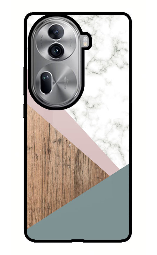Marble wood Abstract Oppo Reno11 Pro 5G Glass Case