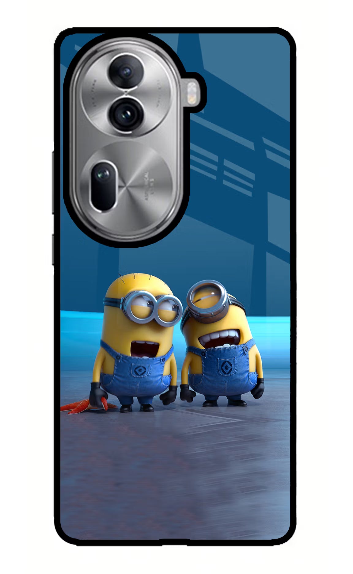 Minion Laughing Oppo Reno11 Pro 5G Glass Case Back Cover by Casekaro