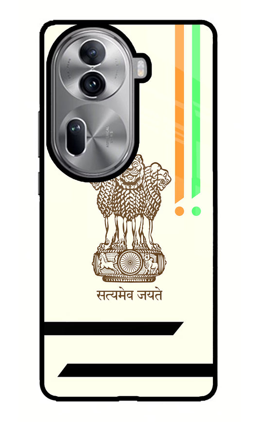 Satyamev Jayate Brown Logo Oppo Reno11 Pro 5G Glass Case