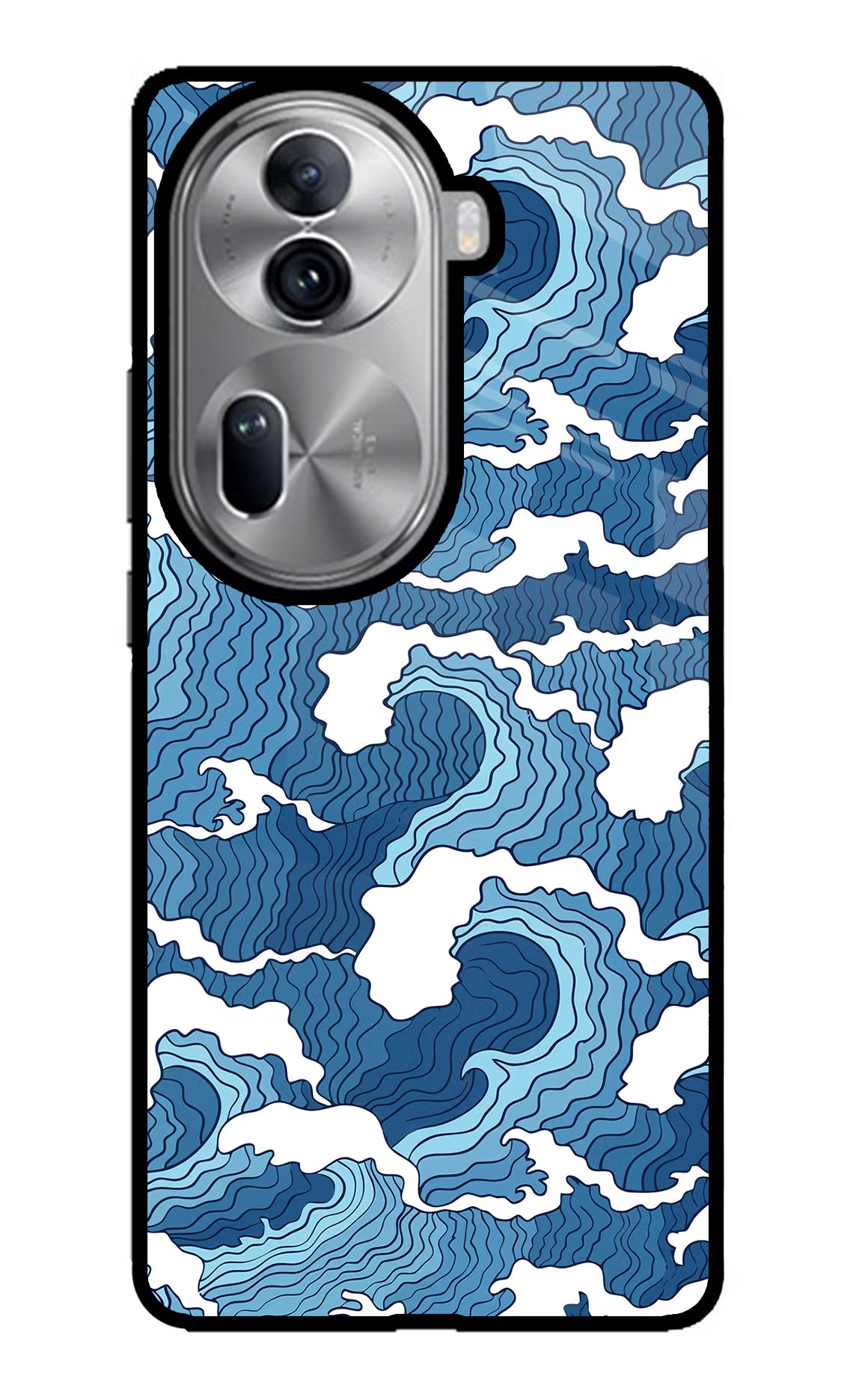 Blue Waves Oppo Reno11 Pro 5G Glass Case