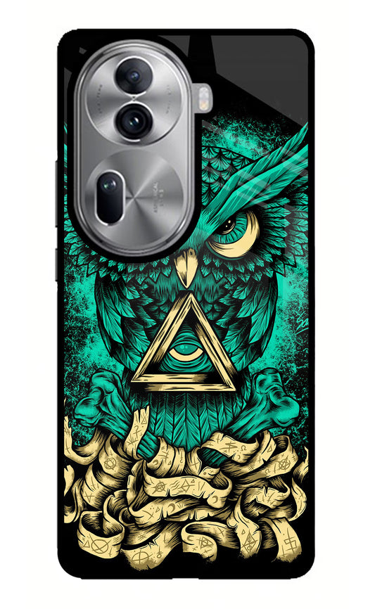 Green Owl Oppo Reno11 Pro 5G Glass Case