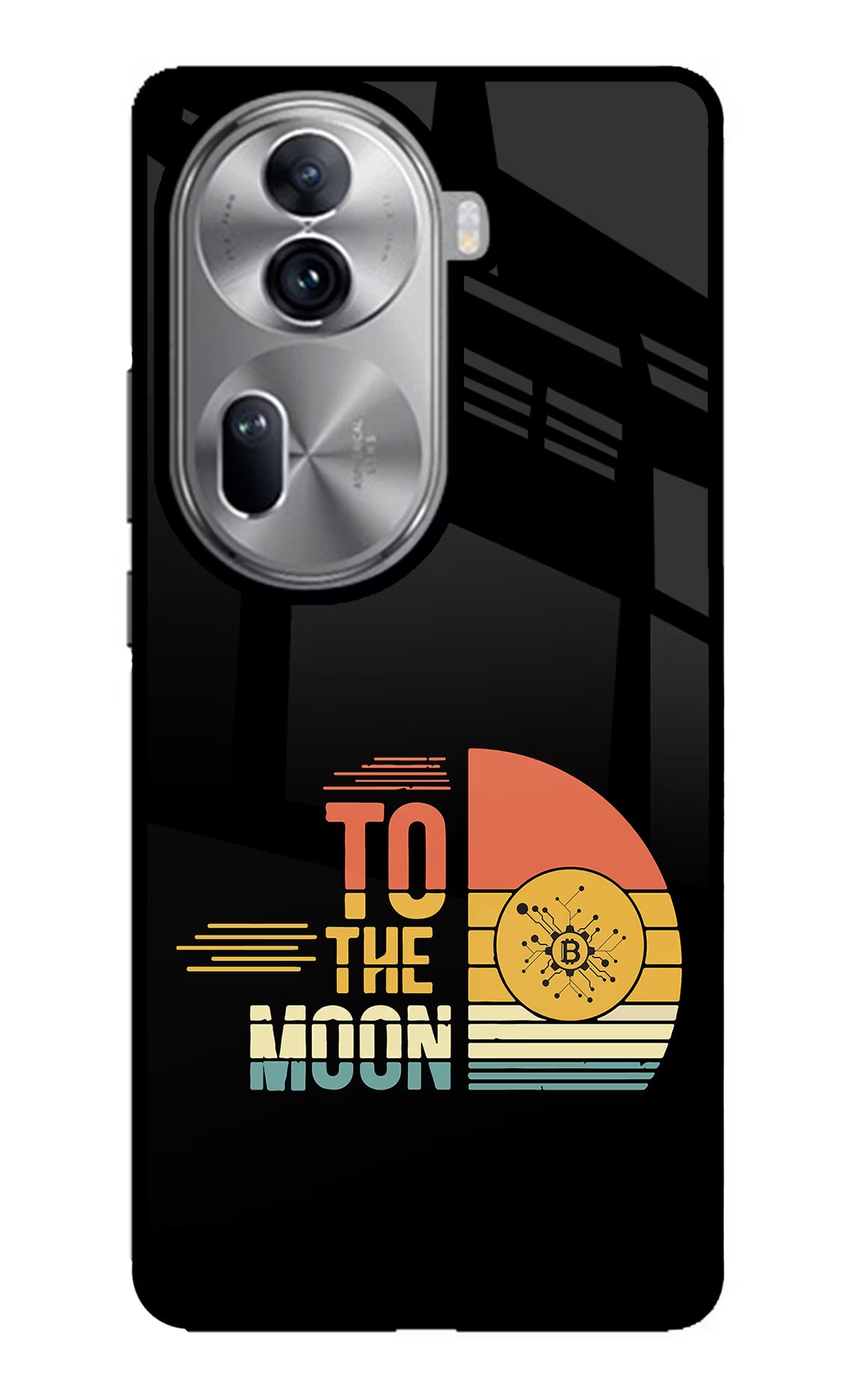 To the Moon Oppo Reno11 Pro 5G Glass Case Back Cover by Casekaro