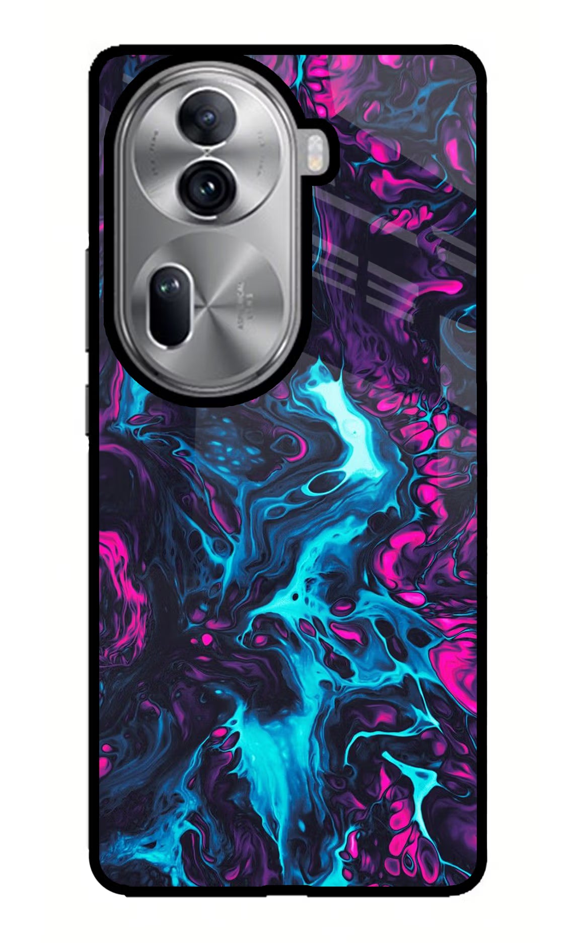 Abstract Oppo Reno11 Pro 5G Glass Case Back Cover by Casekaro