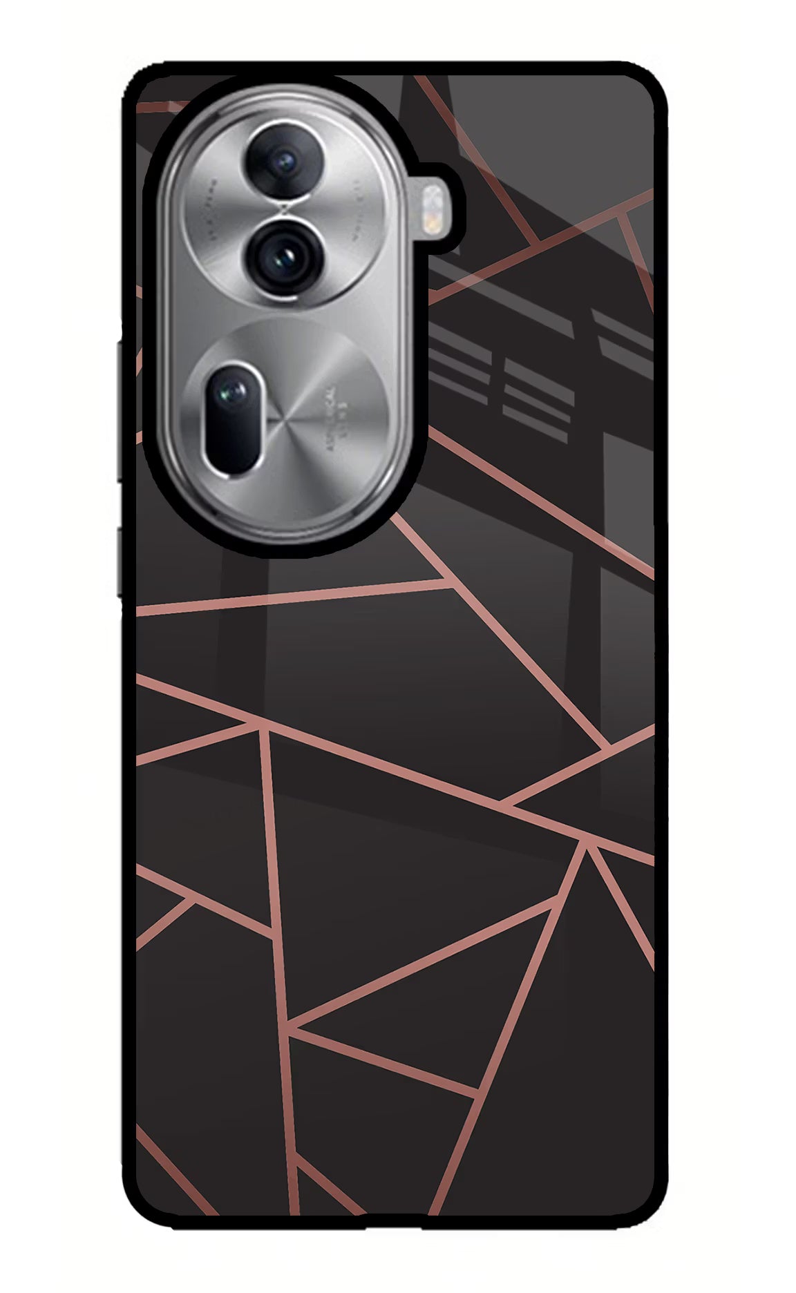 Geometric Pattern Oppo Reno11 Pro 5G Glass Case Back Cover by Casekaro