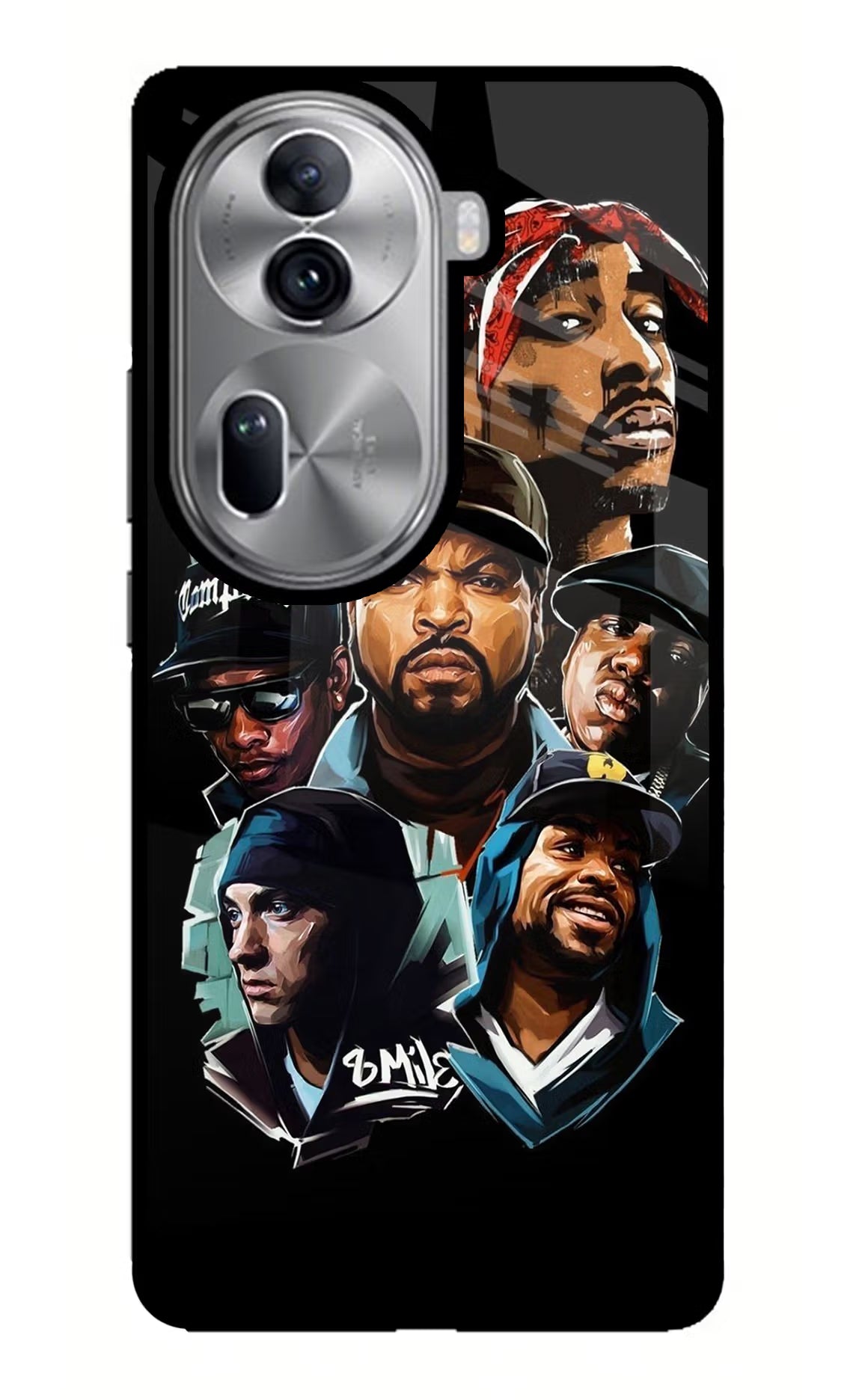 Rappers Oppo Reno11 Pro 5G Glass Case Back Cover by Casekaro
