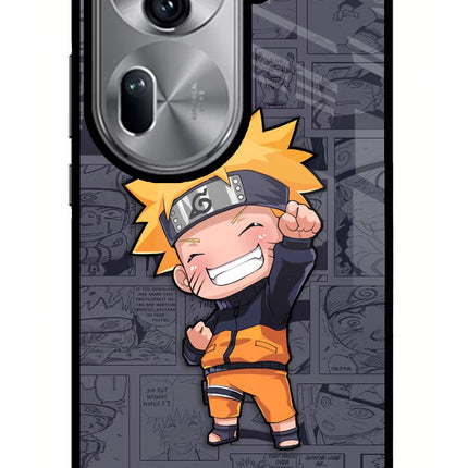 Chota Naruto Oppo Reno11 Pro 5G Glass Case Back Cover by Casekaro