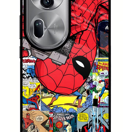 Spider Man Oppo Reno11 Pro 5G Glass Case Back Cover by Casekaro