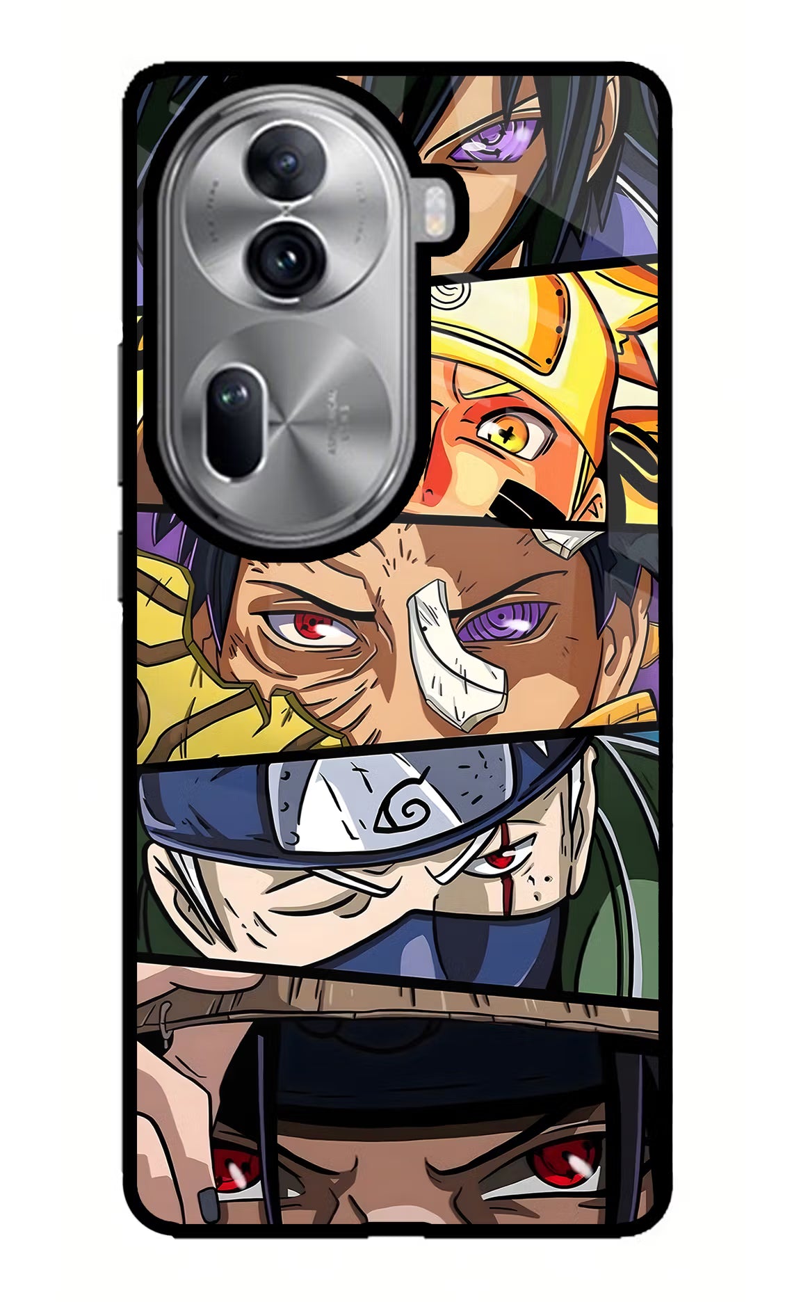 Naruto Character Oppo Reno11 Pro 5G Glass Case Back Cover by Casekaro