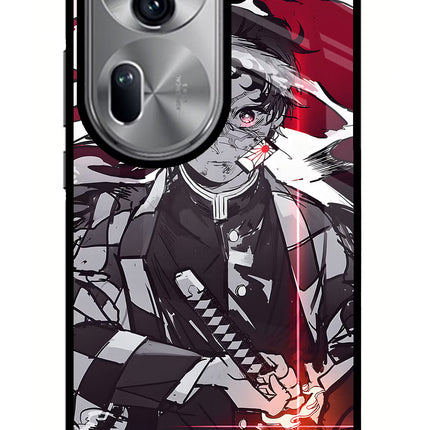 Demon Slayer Oppo Reno11 Pro 5G Glass Case Back Cover by Casekaro