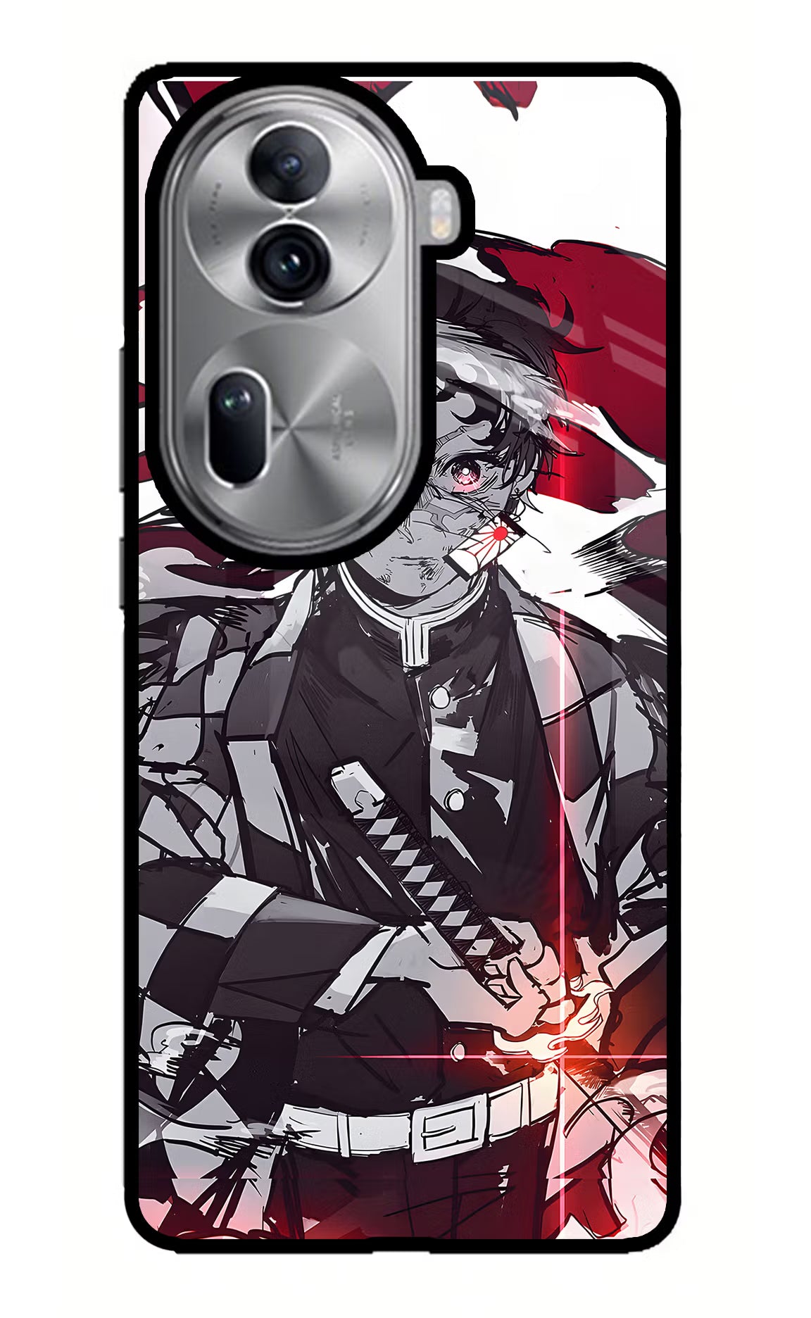 Demon Slayer Oppo Reno11 Pro 5G Glass Case Back Cover by Casekaro