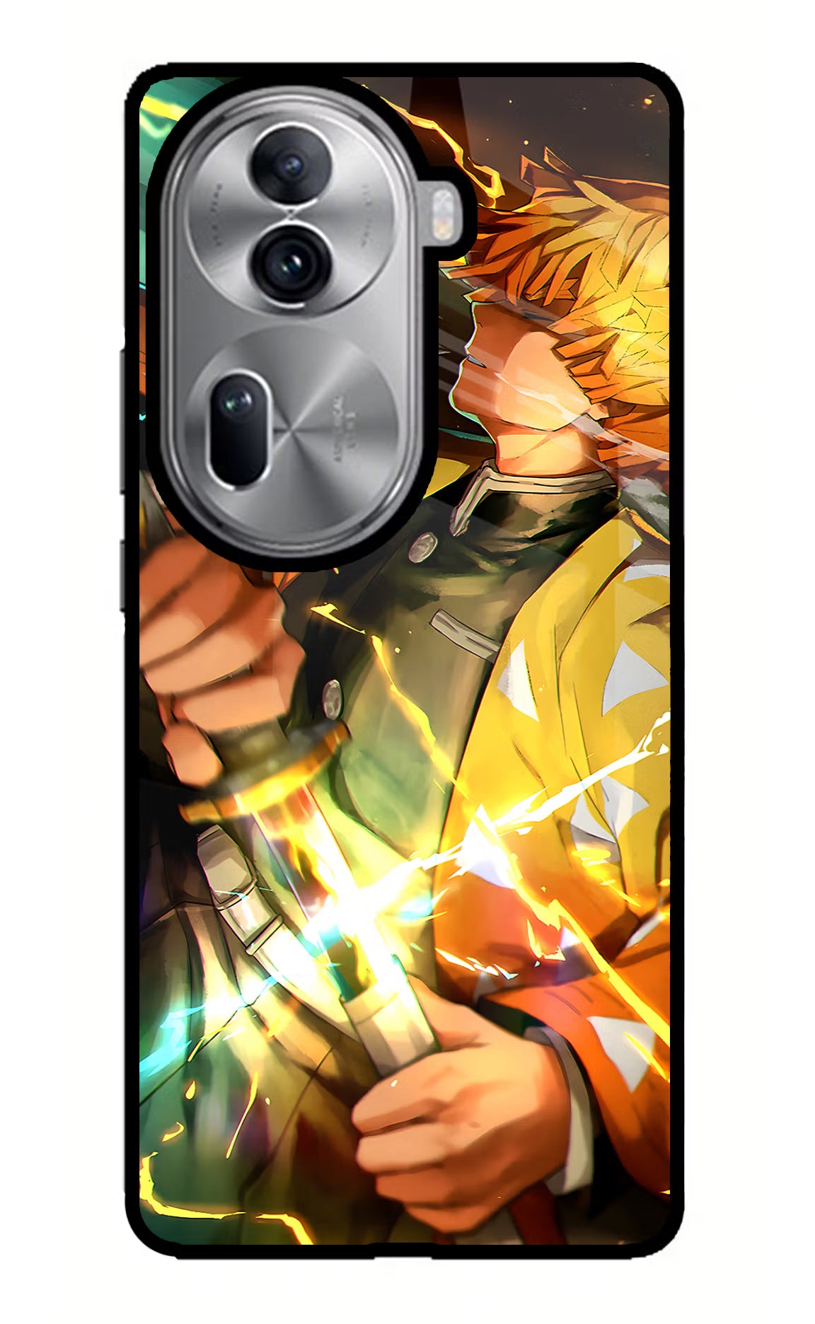 Demon Slayer Oppo Reno11 Pro 5G Glass Case Back Cover by Casekaro