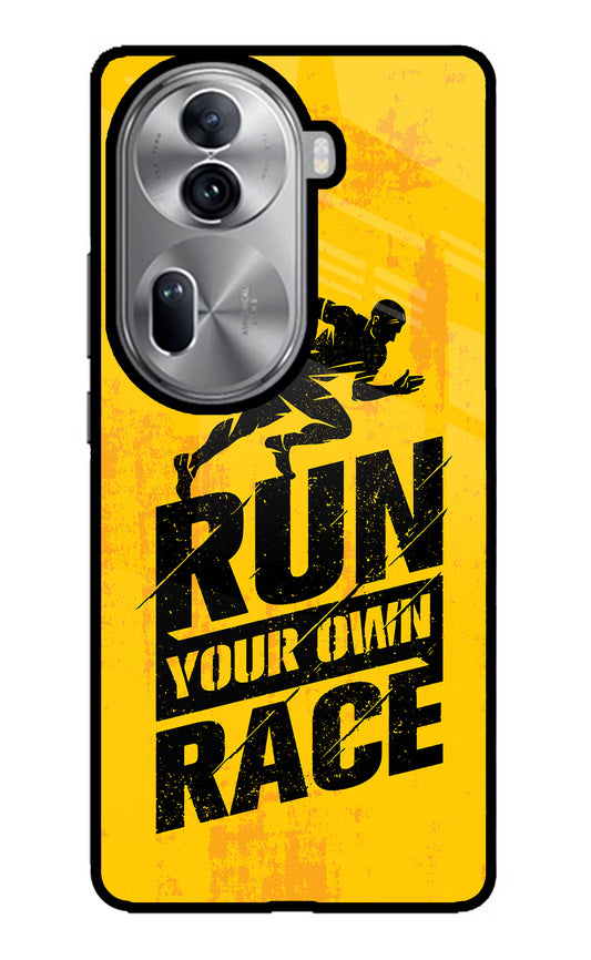 Run Your Own Race Oppo Reno11 Pro 5G Glass Case