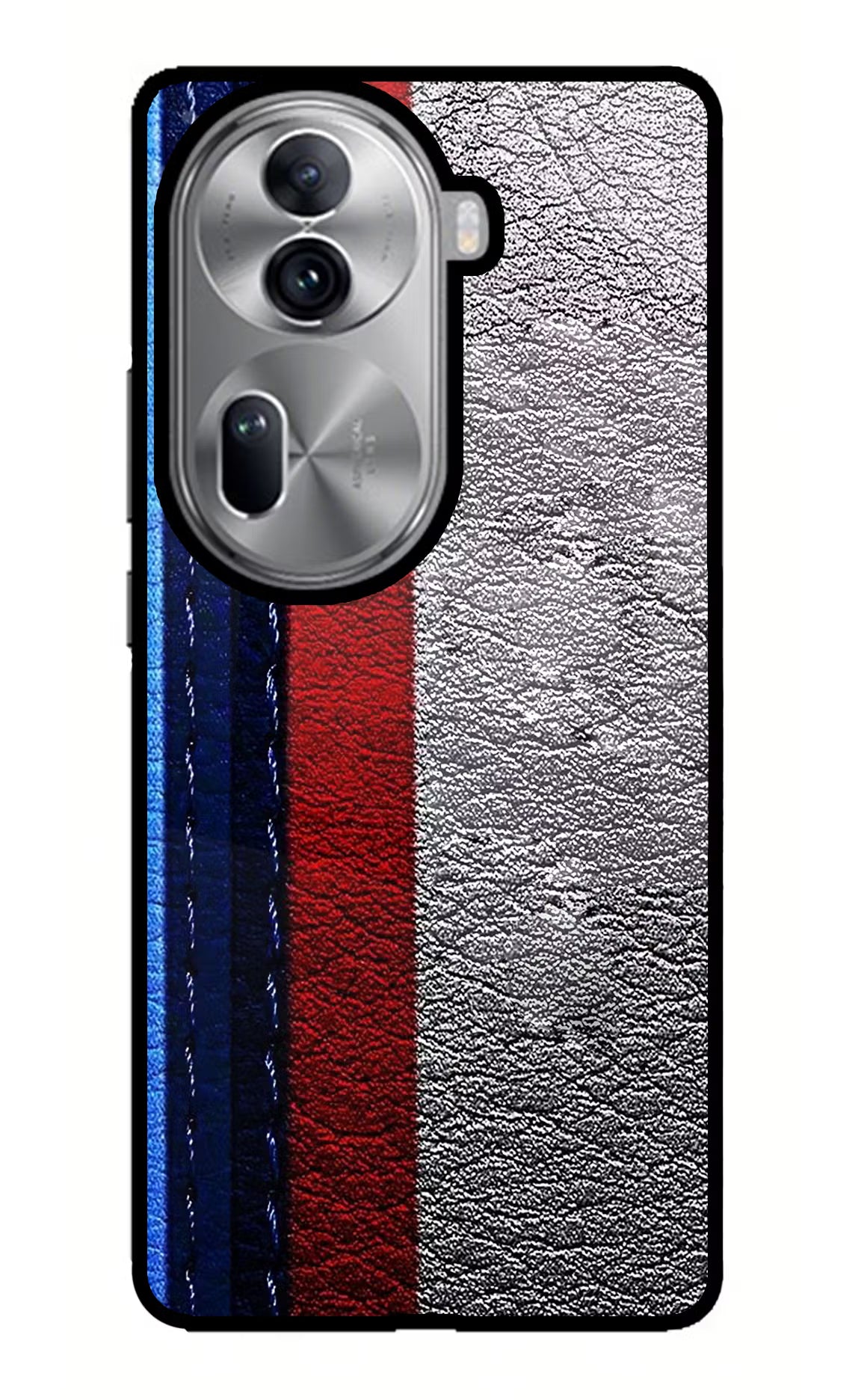 BMW Stripes Oppo Reno11 Pro 5G Glass Case Back Cover by Casekaro